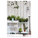 Oppottafel Lignum Wit met Lade Acaciahout 50 x 70 x 90 cm -