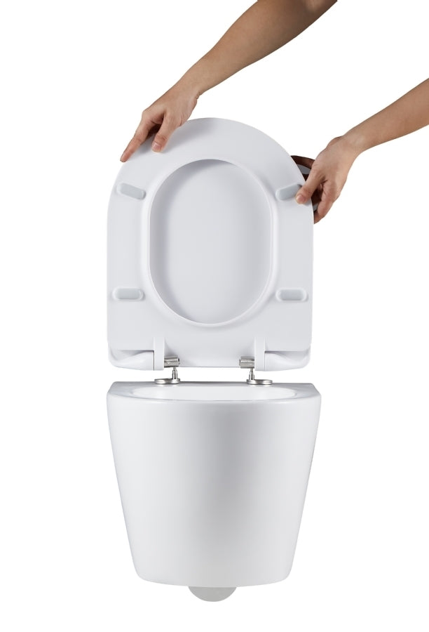 Rimless hangtoilet Genova met soft close toiletzitting -