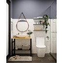 Badmeubel Black & Oak 80 cm - Wastafelkasten