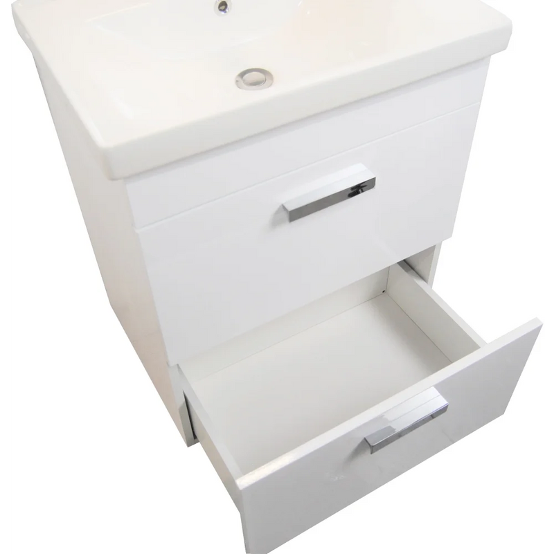 Badmeubel set Melar wit 60 cm met Spiegel - Complete