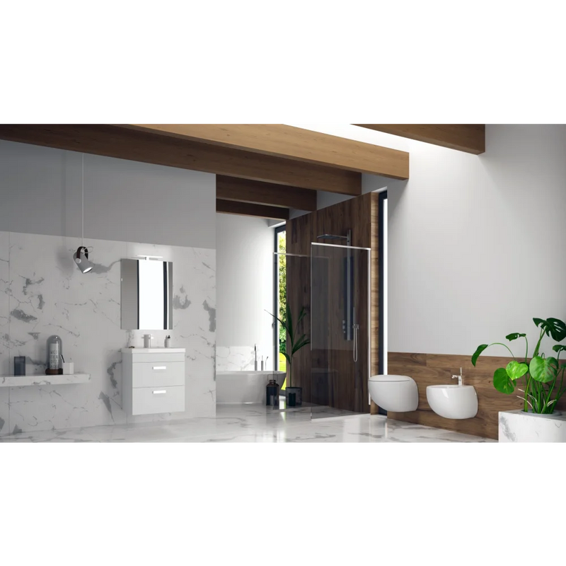 Badmeubel set Melar wit 60 cm met Spiegel - Complete