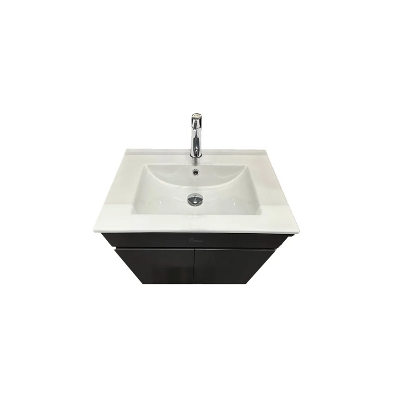 Badmeubel Set Slimline Antra 60 cm - Complete