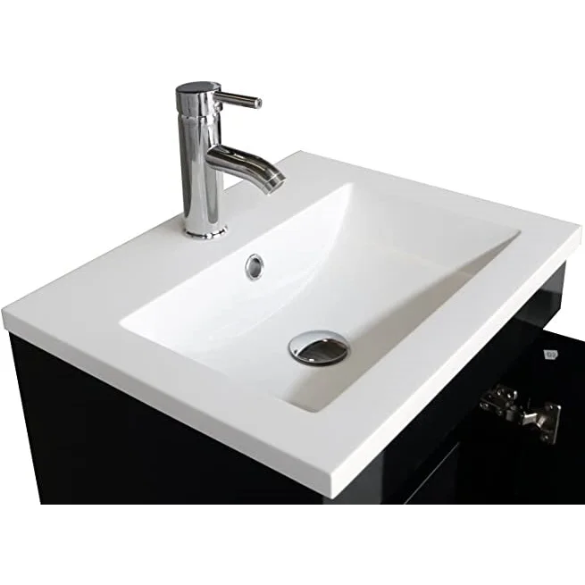 Badmeubel Set Slimline Antra 60 cm - Complete