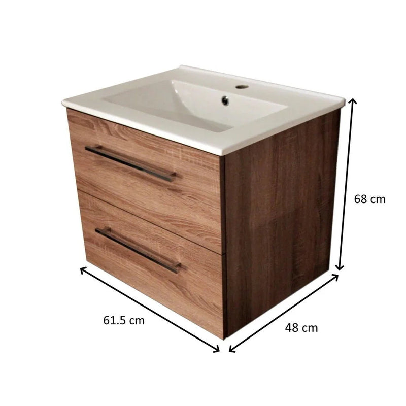 Badmeubel Trentino Oak 60 cm - Wastafelkasten