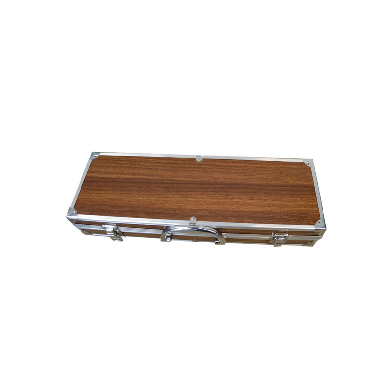 BBQ Hulpstukken koffer S’mart RVS Walnoot hout - Hulpstukken