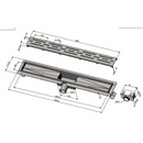 Douchegoot Classic 90 cm mat zwart - Douchegoten