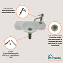 Fonteinset Julie L’aqua Keramisch met Geborsteld nikkel