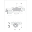 Fonteinset Julie wit L’aqua Keramisch met Mat wit kraan en