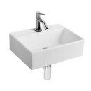 Fonteinset Latta wit keramisch met zilveren kraan en sifon -