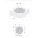 Fonteinset Lotte wit keramisch met sifon en kraan - Complete