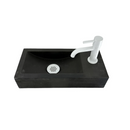 Fonteinset Oskar L’aqua Hardsteen met Mat wit kraan en sifon