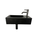 Fonteinset Werner L’aqua Hardsteen met Gun metal kraan en