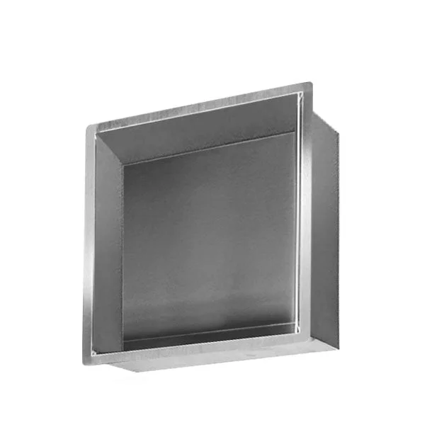 Inbouwnis RVS zilver 30 x 30 x 7 cm - Inbouwnissen