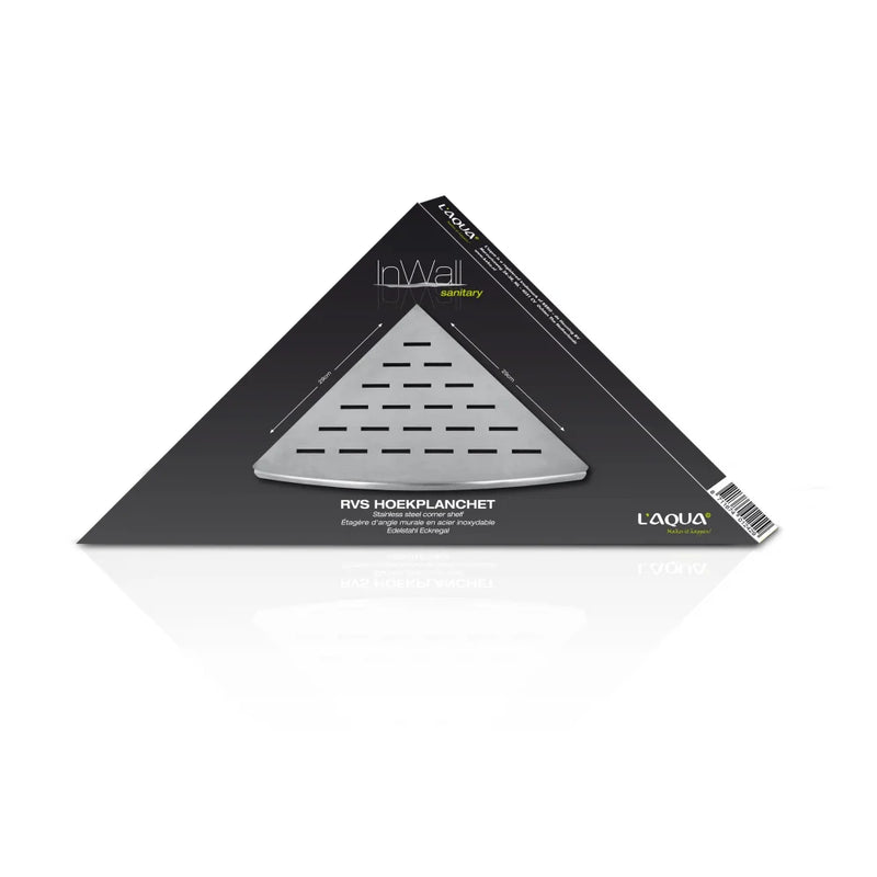 InWall hoekplanchet RVS 29 x 29 cm - Planchets
