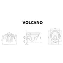 Randloze hangtoilet WC Volcano Wit rim out of wall met soft