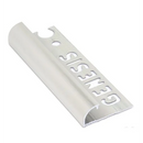 Tegelstrip aluminium ro.a.str. Geborsteld zilver 10mm -