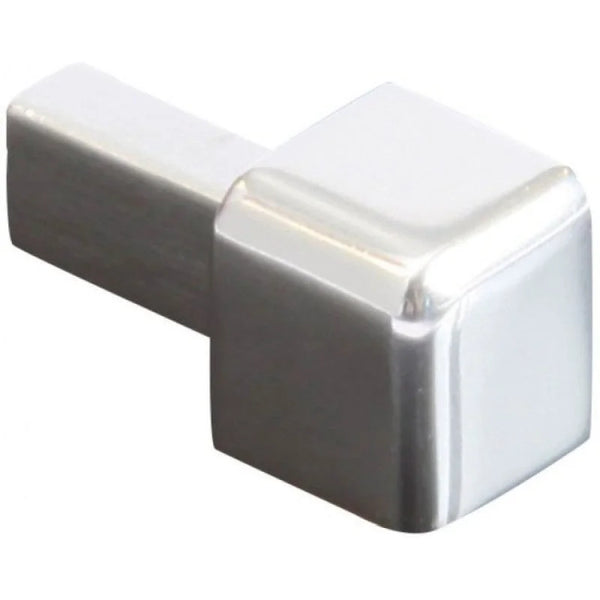 Tegelstrip buitenhoek TDG 10 mm glans zilver per 4 stuks -