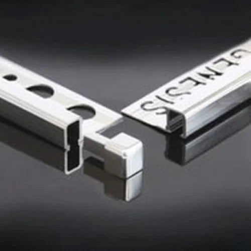 Tegelstrip buitenhoek TDG 12 mm glans zilver per 4 stuks -