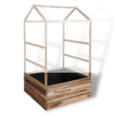 Vierkante plantenbak Kweekbak Lignum Acacia FSC 80 x 80 x 30