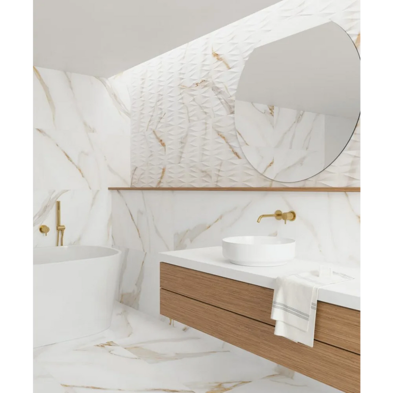 Vloertegel Calacatta gold deco 32 x 62.5 cm - Vloertegels