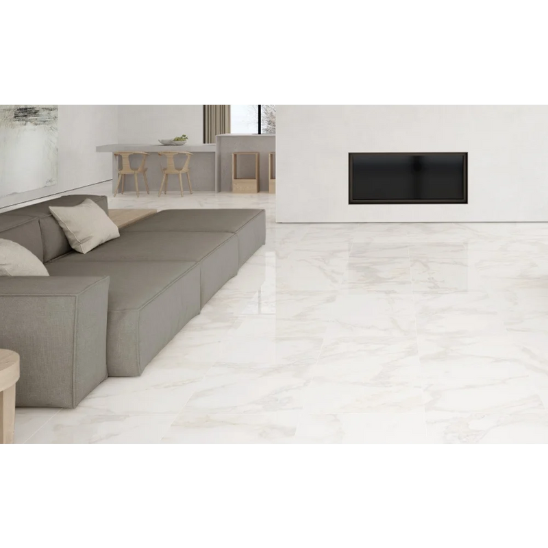 Vloertegel Calacatta gold polished rect. 60 x 120 cm -