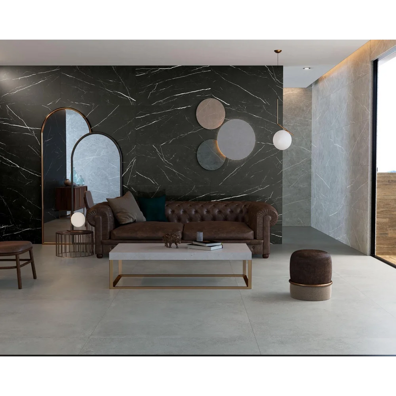 Vloertegel Elite Black Marble 90 x 90 cm - Vloertegels