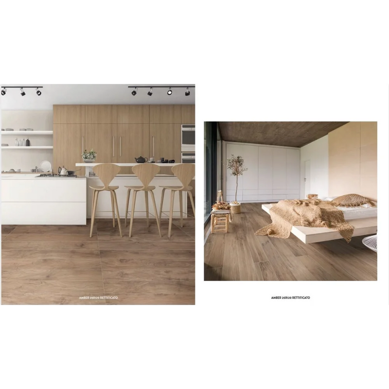 Vloertegel Great Wood amber 20 x 120 cm - Vloertegels