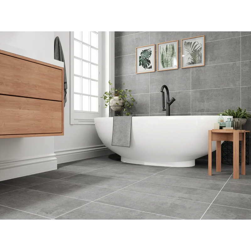 Vloertegel Grunge gris 30 x 60 cm - Vloertegels