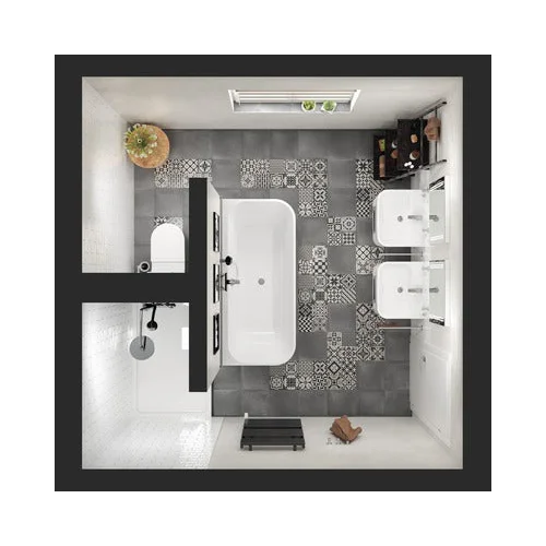 Vloertegel Heritage black 33 x 33 cm - Vloertegels