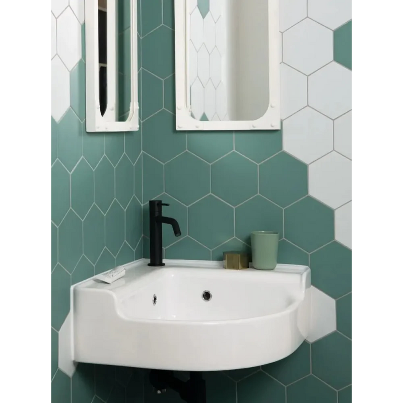 Vloertegel Kashba lichtgroen hexagon 17 x 17 cm -