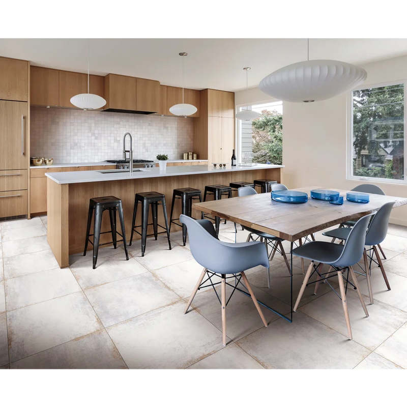 Vloertegel Metallic blanc 60 x 60 cm - Vloertegels