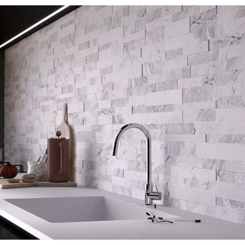 Wandtegel Gioa white 15 x 61 cm - Wandtegels