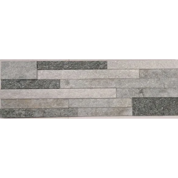 Wandtegel Tikal grey 3D 17 x 52,3 cm - Wandtegels