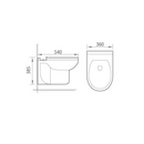 Wandtoilet Eclips glans wit rimless met wc bril -
