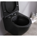 Wandtoilet Elite Mat Zwart Rimless met wc bril -