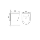 Wandtoilet Elite Mat Zwart Rimless met wc bril -