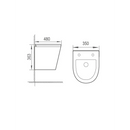 Wandtoilet Piazza glans wit rimless met wc bril -