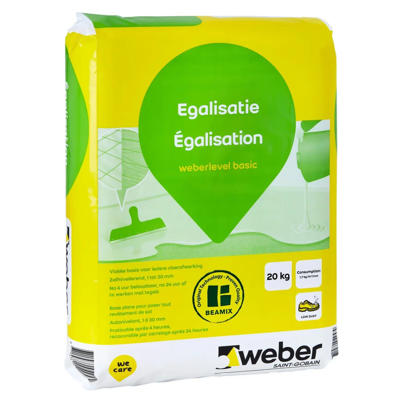 Weber Egalisatie Weberlevel Basic 20 kg - Egalisatiemiddel
