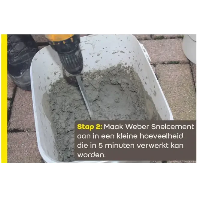 Weber Snelcement Reparatiemortel 2 kg - Reparatiemiddelen